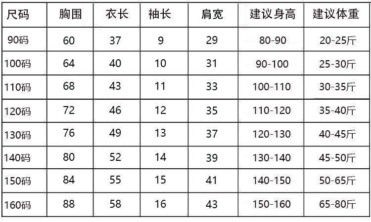 12岁宝贝穿多大码衣服图片