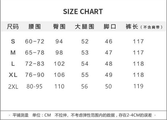 背带裤款式图 正反面图片