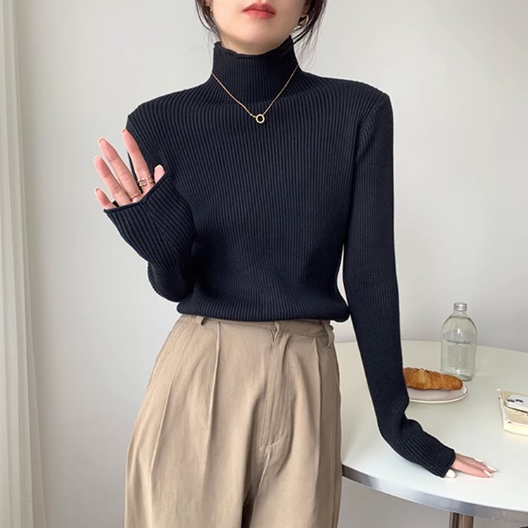 A large number of Tmall quality half turtleneck thickened bottoming sweaters women's long-sleeved bottoming shirt tops