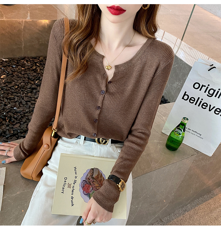 Tmall original quality #knitted cardigan women's spring and autumn coat thin v-neck sweater