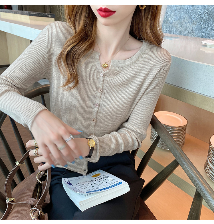 Tmall original quality #knitted cardigan women's spring and autumn coat thin v-neck sweater