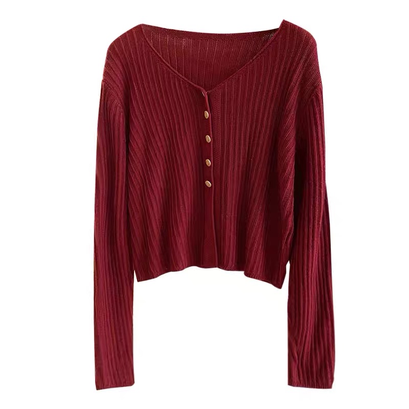 Large plate type thickened Tmall original quality #Loose V-neck knitted cardigan women's jacket