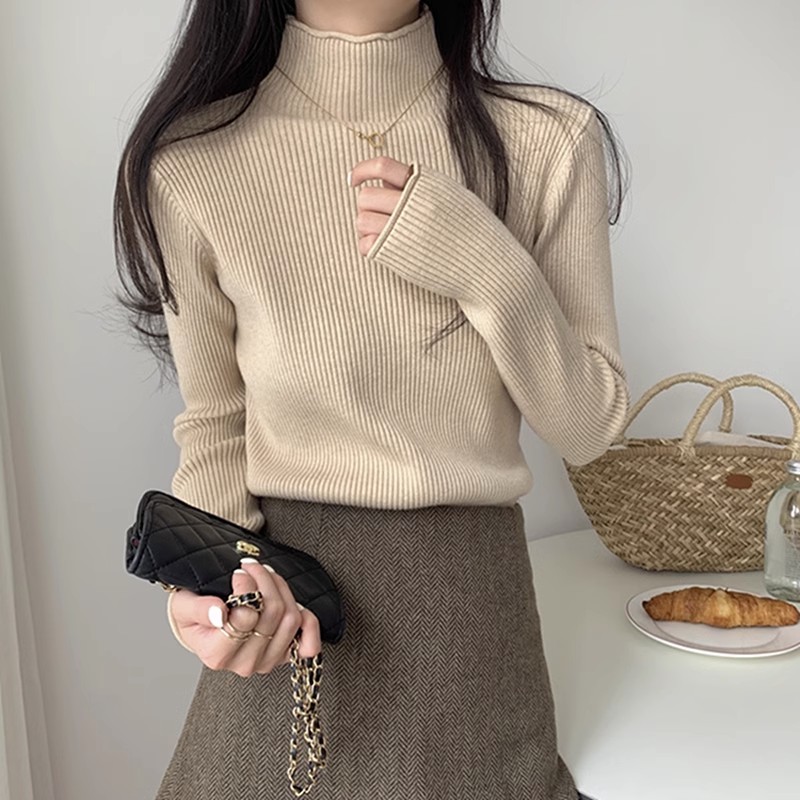 A large number of Tmall quality half turtleneck thickened bottoming sweaters women's long-sleeved bottoming shirt tops