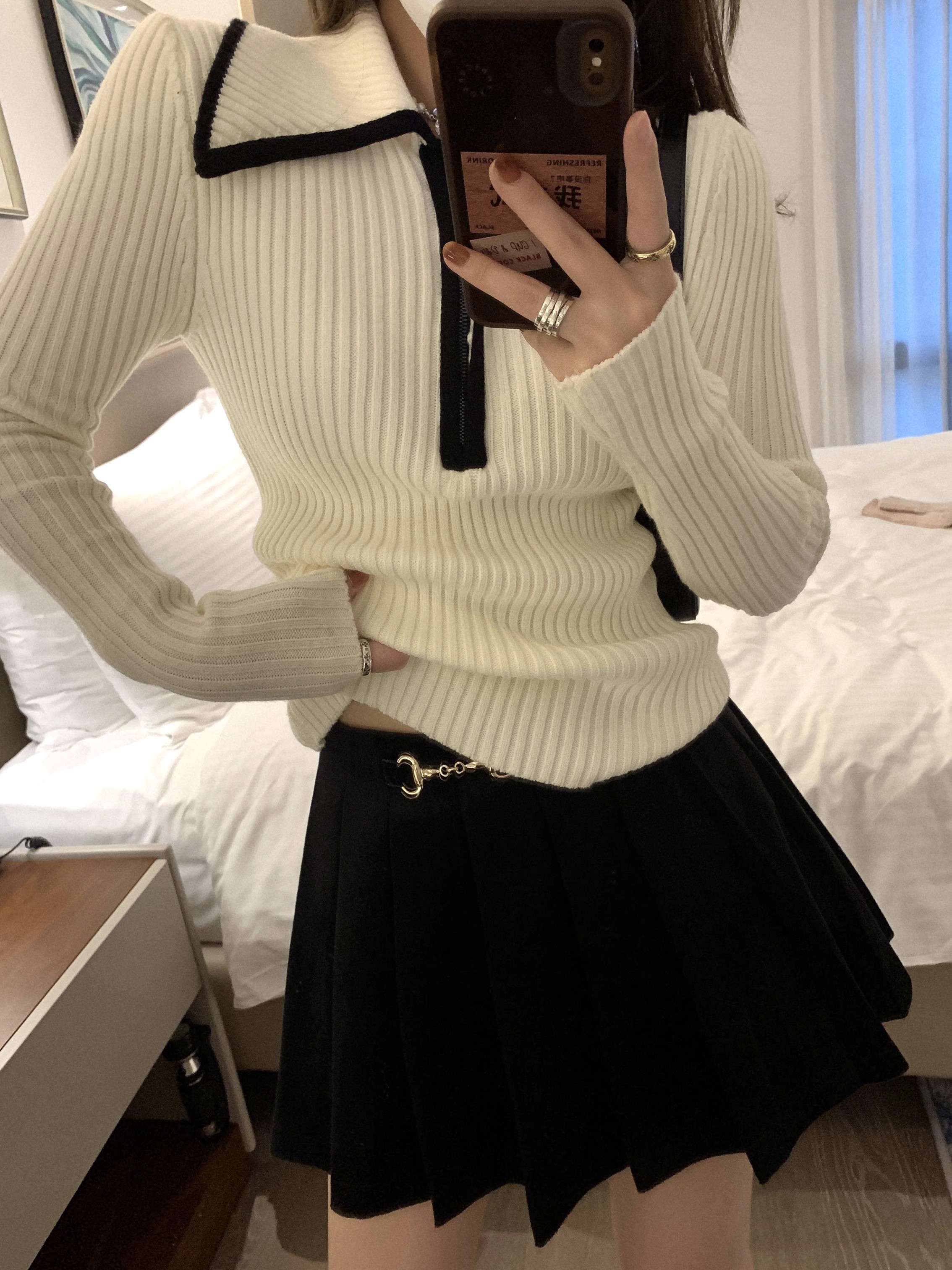 A large number of zipper lapel sweaters for women in autumn and winter, long-sleeved inner wear, slim-fitting high-end tops, knitted bottoming shirts