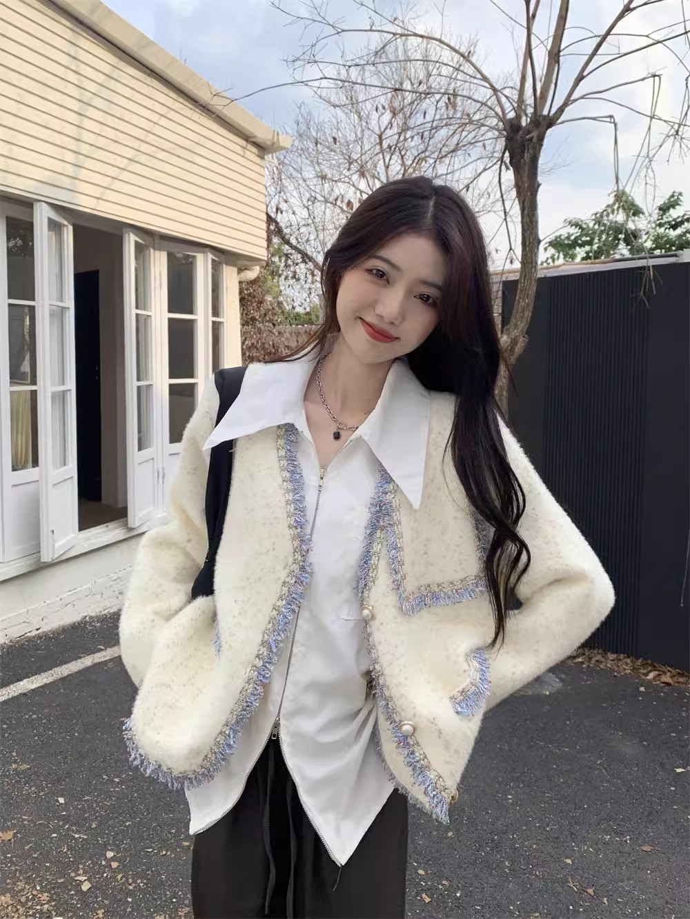 A large number of Tmall quality high-end, western style, soft and waxy mink hair knitted sweater jackets