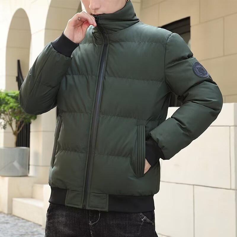 Can be returned and exchanged in second batch, autumn and winter classic tiger head cotton coat, business stand collar, casual student loose cotton coat