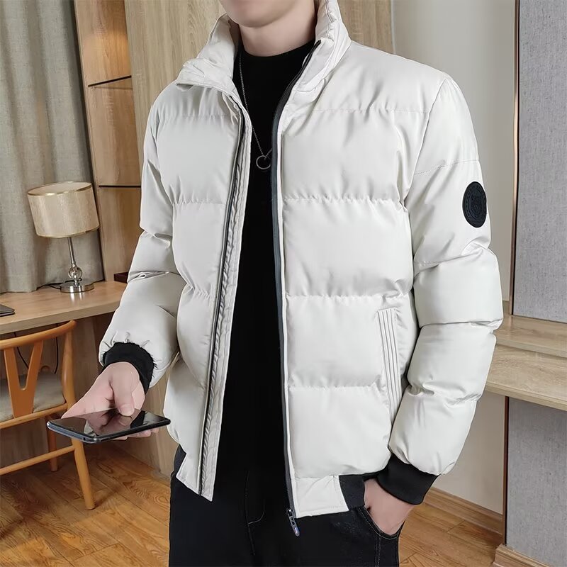 Can be returned and exchanged in second batch, autumn and winter classic tiger head cotton coat, business stand collar, casual student loose cotton coat