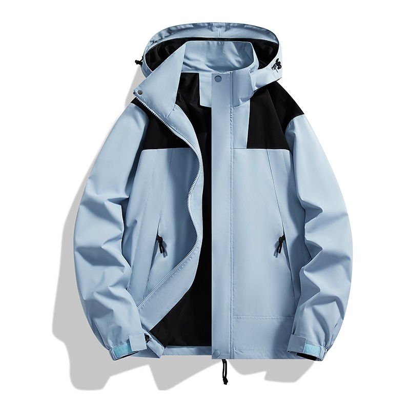 Can be returned and exchanged in second batch, autumn jacket with detachable hood, outdoor mountaineering sports jacket for men and women, couple