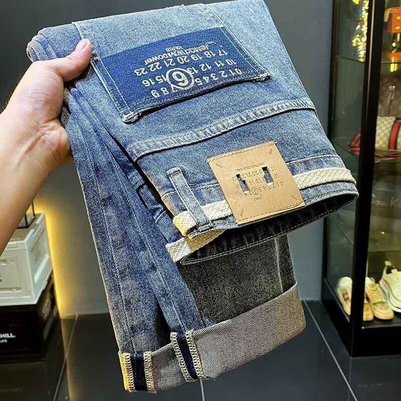 Can be returned or exchanged in second batch, spring and autumn trendy brand jeans, slightly loose, versatile, harem, small feet, casual handsome long pants