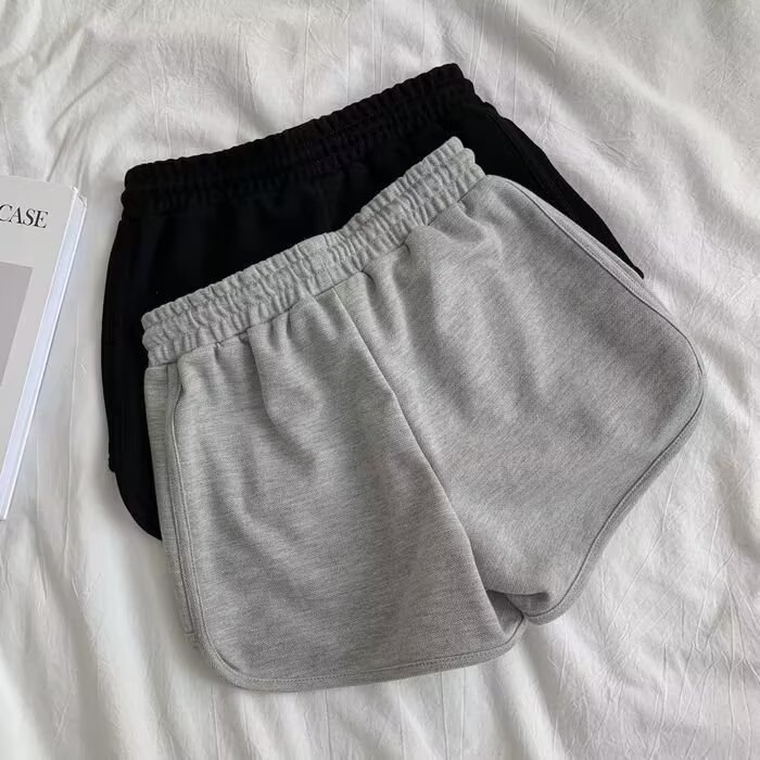 Can be returned and exchanged in second batch American high street sports shorts women's summer thin solid color pants trendy brand straight loose casual