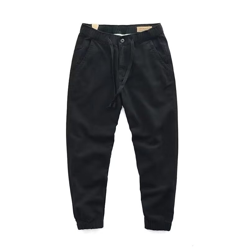 Can be returned or exchanged in two batches, versatile casual pants for men, loose straight casual pants, trendy men's leggings pants, Hong Kong trend