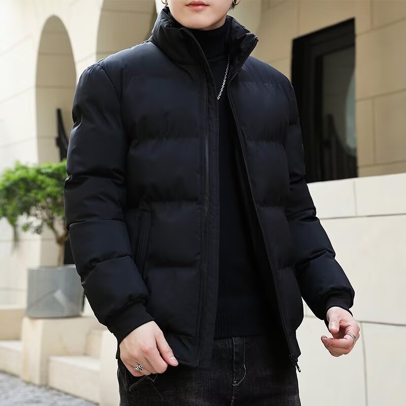 Can be returned and exchanged in second batch, autumn and winter classic tiger head cotton coat, business stand collar, casual student loose cotton coat