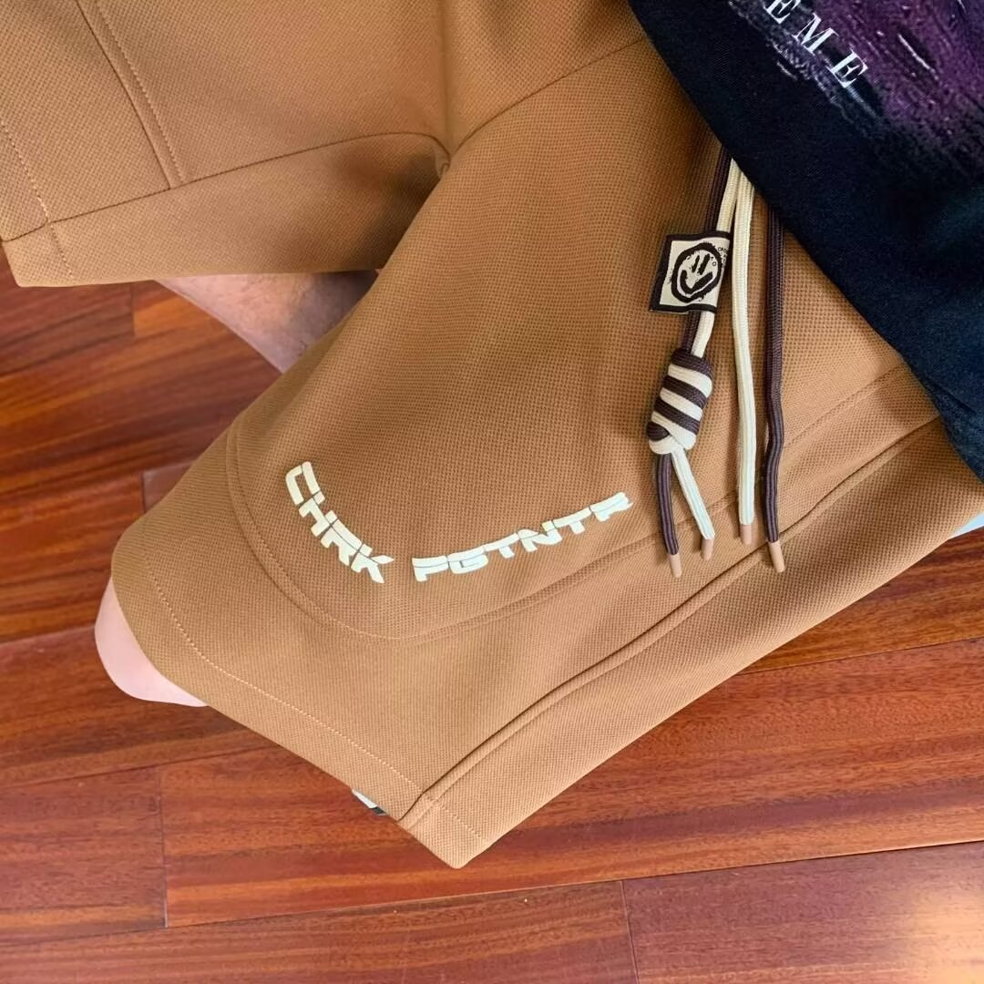 New men's casual shorts, boys' summer loose elastic five-quarter pants, knitted sweatpants, straight sports pants for men