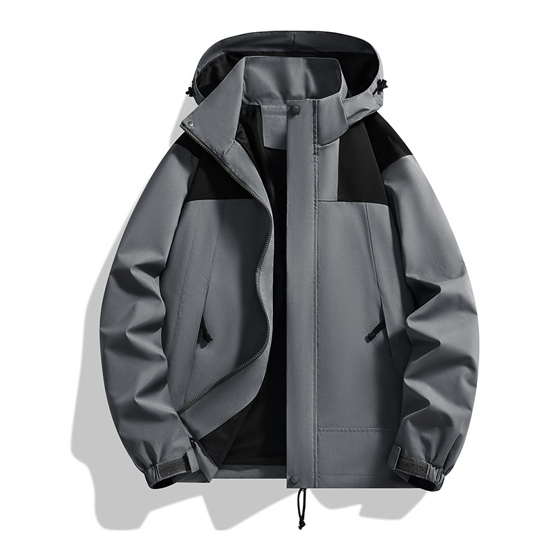 Can be returned and exchanged in second batch, autumn jacket with detachable hood, outdoor mountaineering sports jacket for men and women, couple