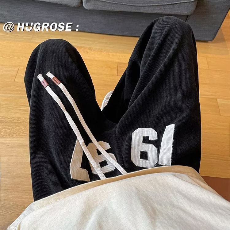 Spring and autumn 1997 design niche simple casual pants men's oversize national trend drape loose wide-leg trousers