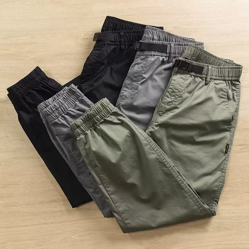 Can be returned and exchanged in second batch, versatile casual pants, loose casual pants, trendy men's leggings pants, versatile Hong Kong trend men's pants