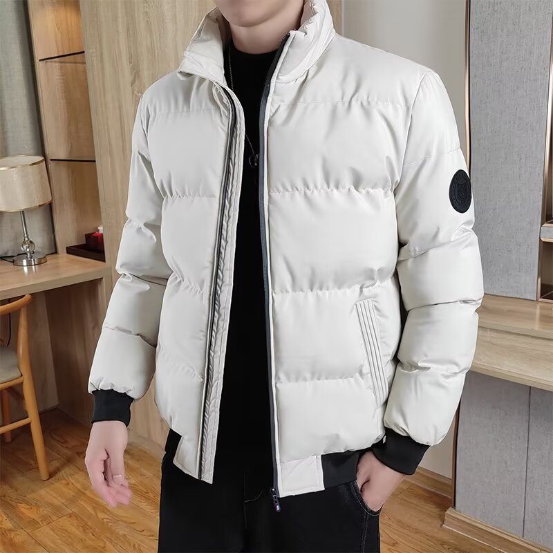 Can be returned and exchanged in second batch, autumn and winter classic tiger head cotton coat, business stand collar, casual student loose cotton coat