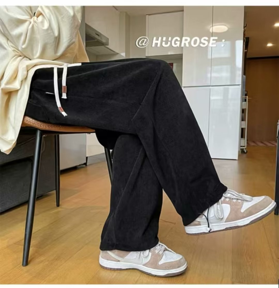 Spring and autumn 1997 design niche simple casual pants men's oversize national trend drape loose wide-leg trousers