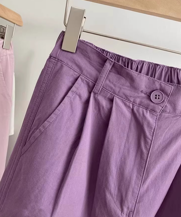 女裤腰高哈伦裤:女裤裤型长裤:裤长m l xl 2xl 3xl 4xl:尺寸黑色 紫色