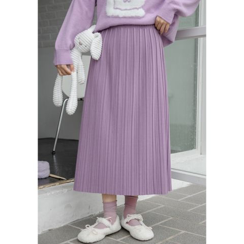 紫色冬裙怎么搭配图片图片