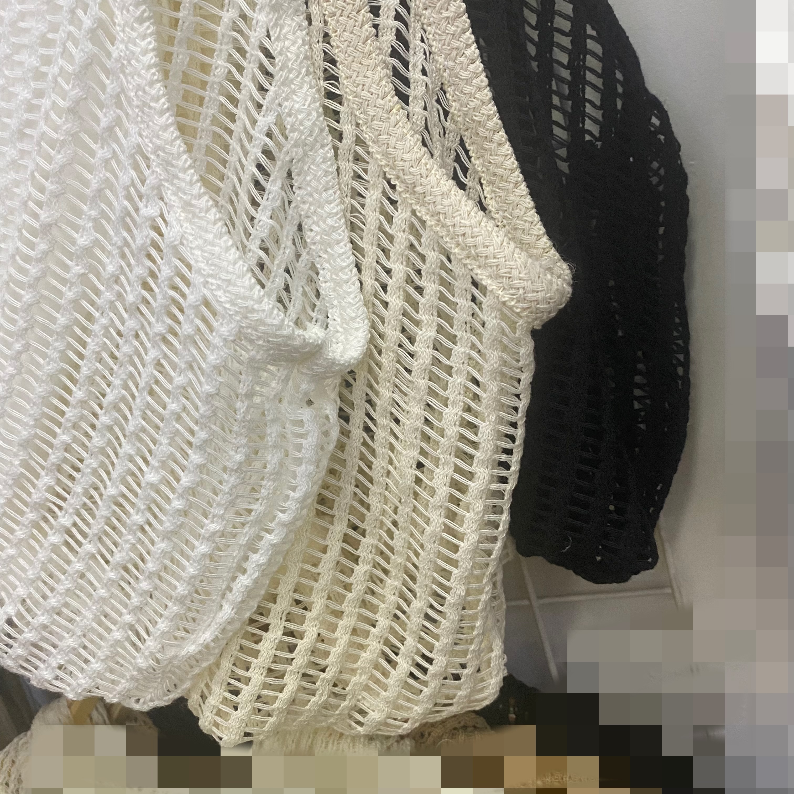 渔网针围巾的编织教程图片