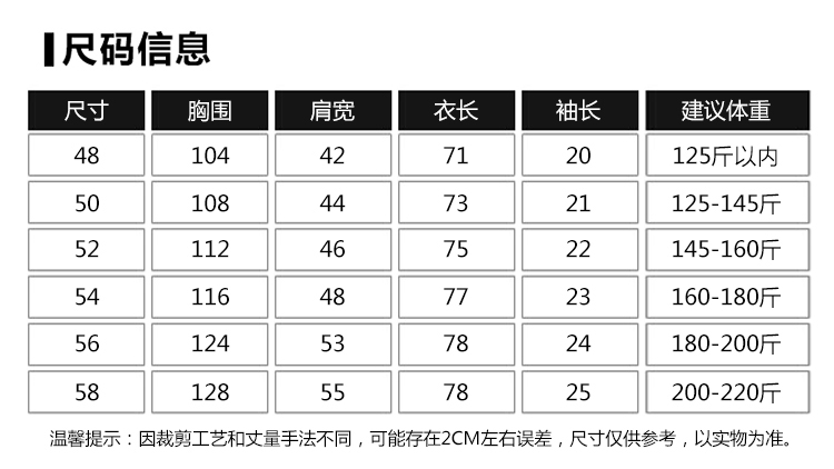 男装t恤尺寸表国际图片