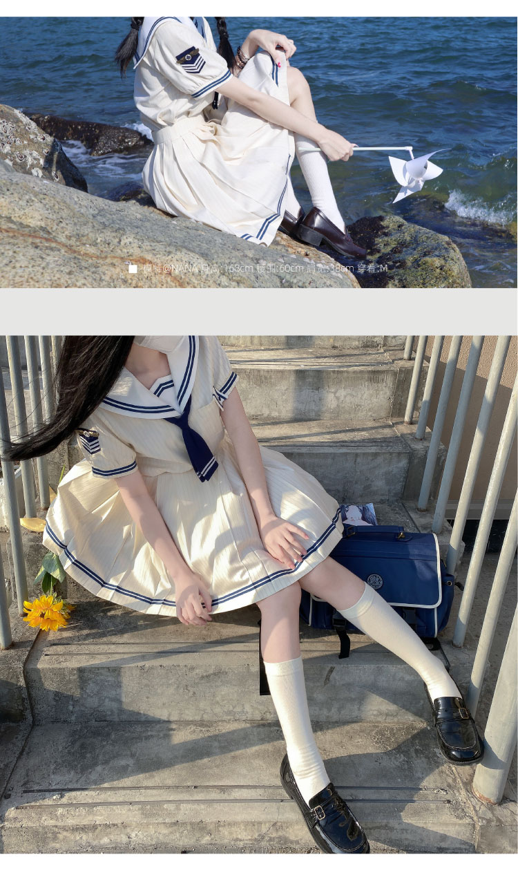 去海邊輕復古條紋系列/水手服套裝&盛夏服/定金團/夏日和風鈴 - 17網