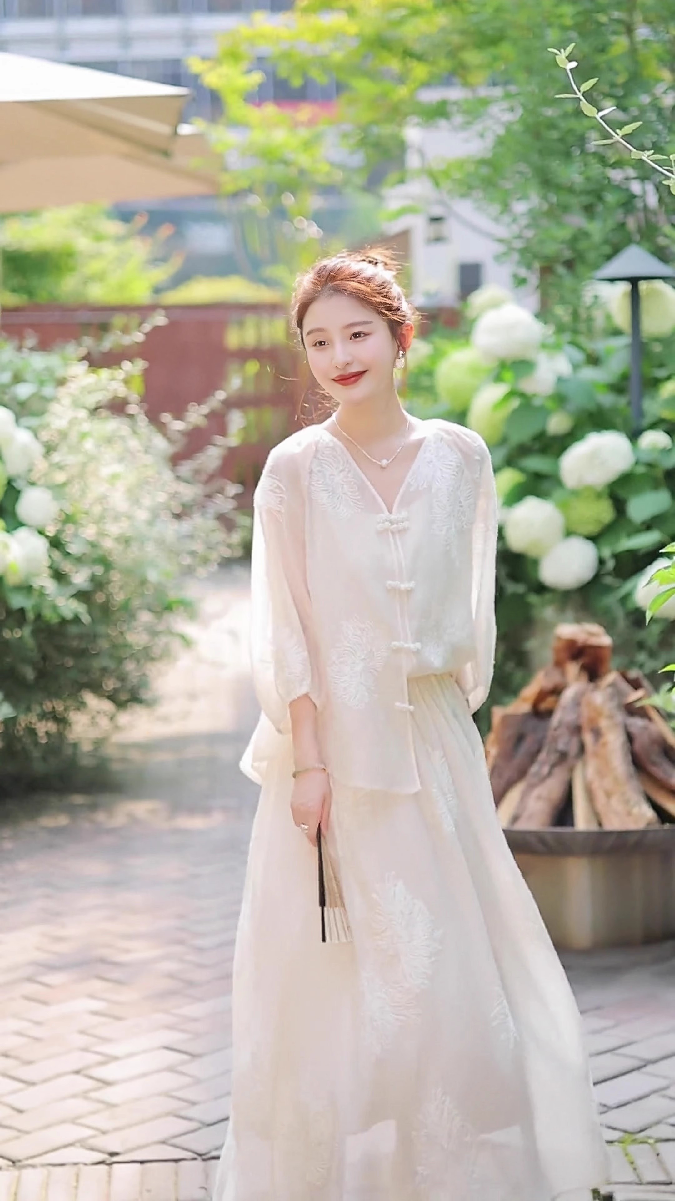 新中式中国风女装夏装搭配一整套时尚小个子茶系防晒上衣半裙套