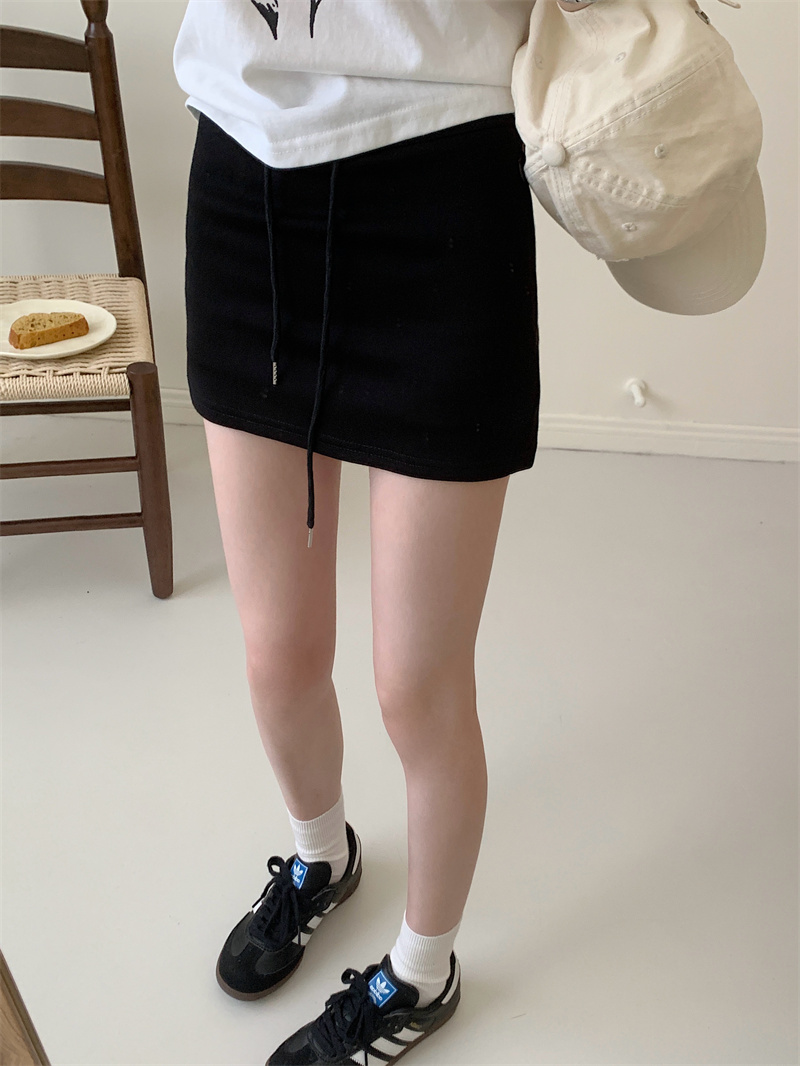 小个子灰色休闲运动短裙女150cm美式包臀辣妹设计防走光超短裙xs 